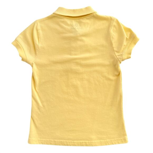 DENNIS UNIFORM Polo Shirt Girls Size 5-6 XS GXS Short Sleeve Yellow School - Picture 4 of 5